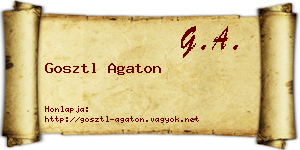 Gosztl Agaton névjegykártya